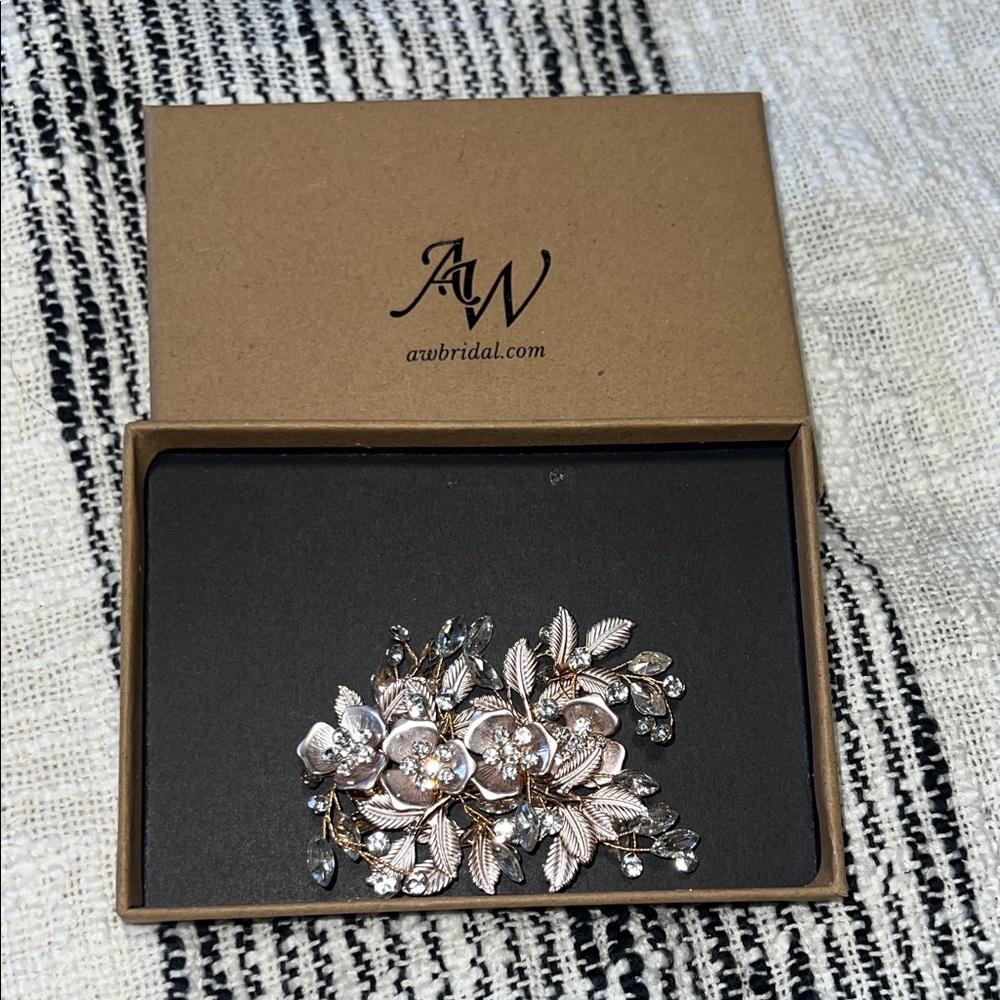 Rose gold and Gold Floral Hairpin